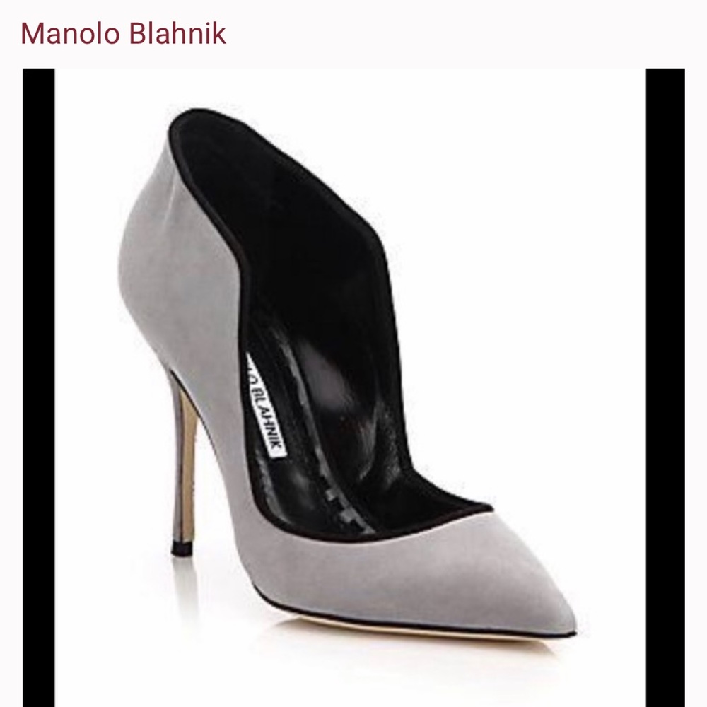 Manolo Blahnik Espedal suede high-collar pump